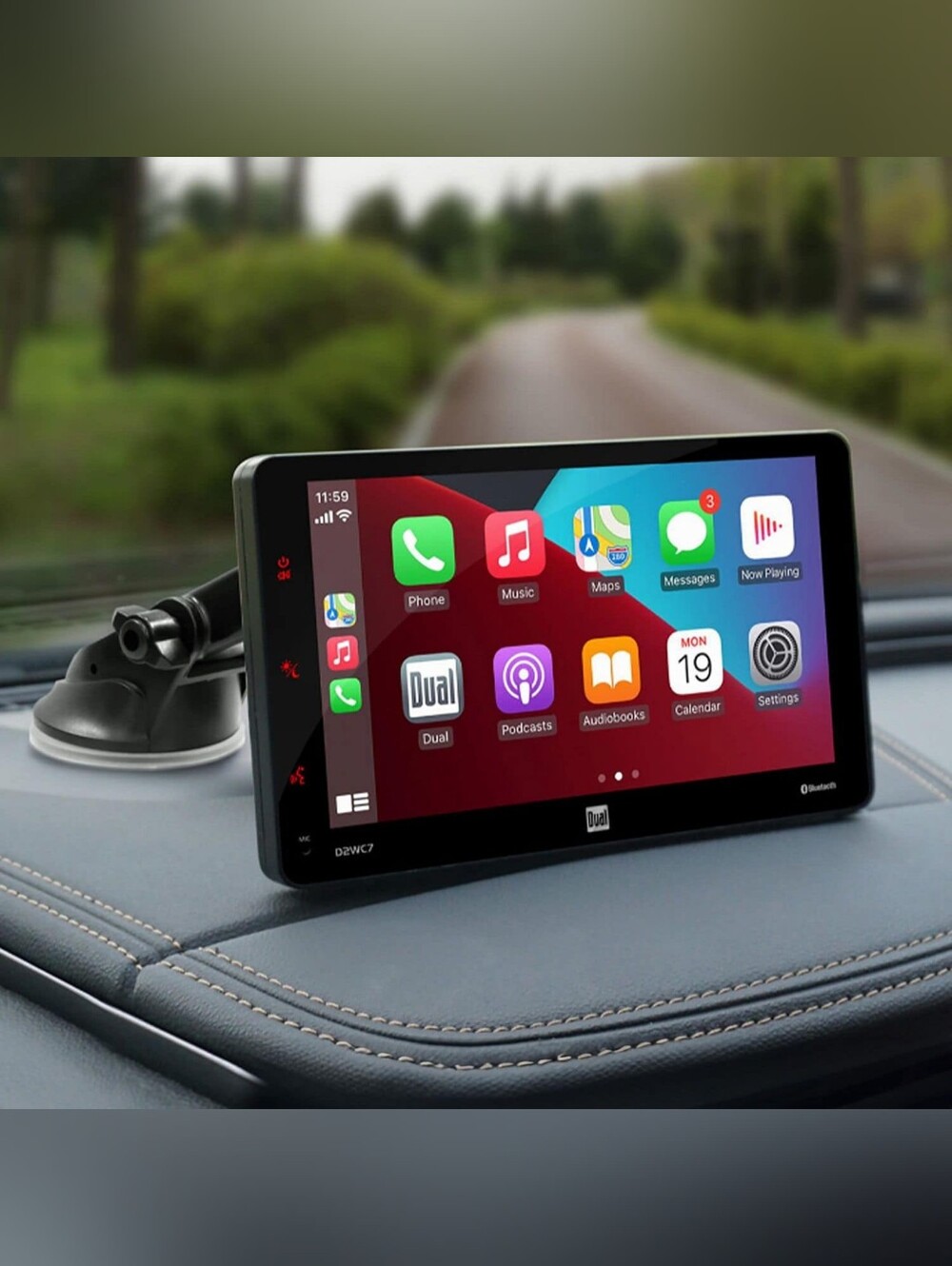 7 In 1 Portable Wireless Car Stereo Head Unit - Black